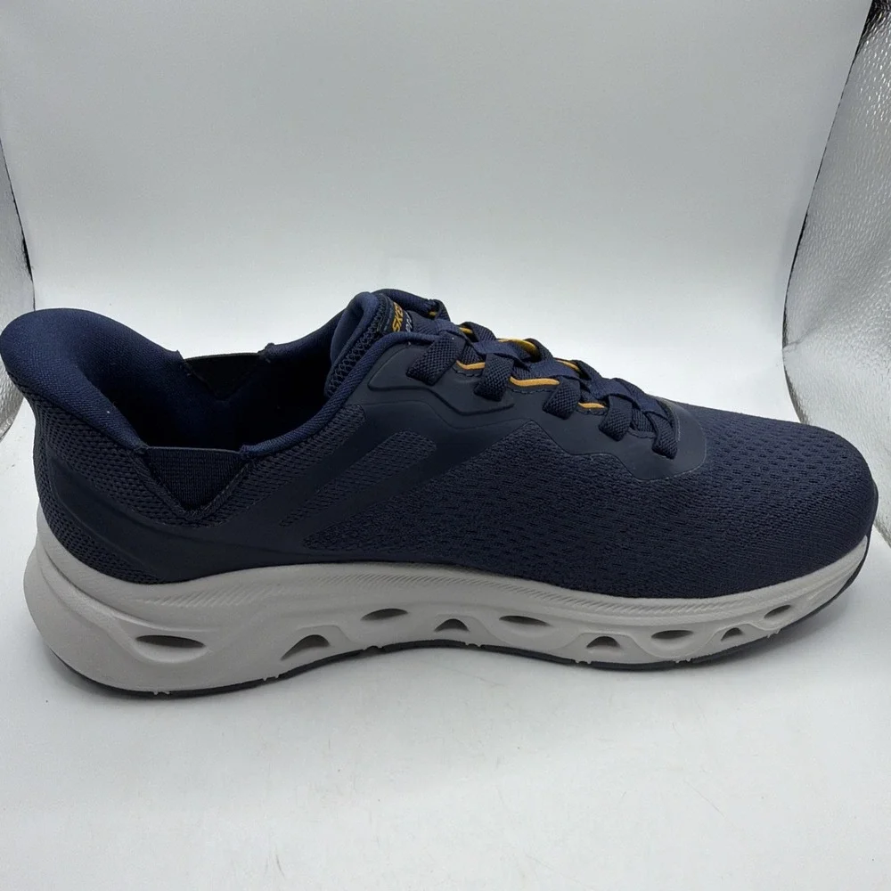 Skechers hands-free swift Fit men's Slip On Navy No Bending Shoe. Size 8 New